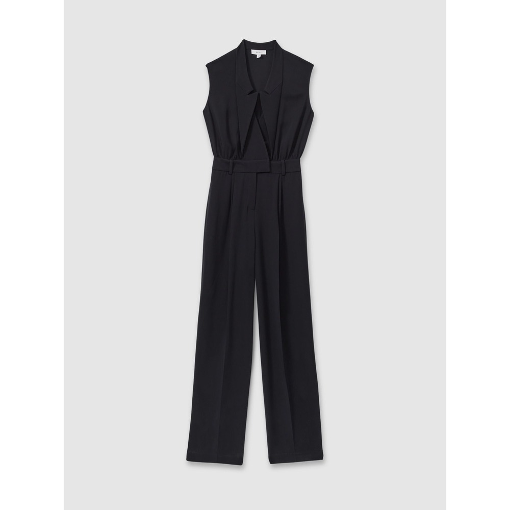 Reiss Sara Tux Detail Jumpsuit Navy Size‎ 8 New With Tags